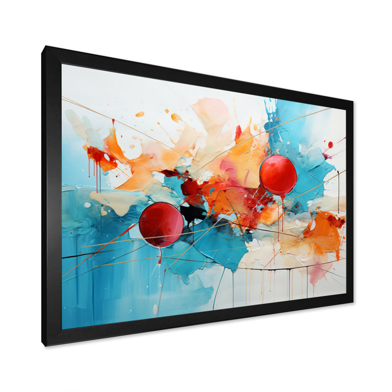 Collage symphonie II sur toile, Cadre photo noir, H 24 po x l 32 po x P 1 po