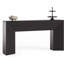Console extra longue 63 po - Canapé de ferme moderne derrière le canapé, table d'entrée en bois noir pour le couloir et le salon