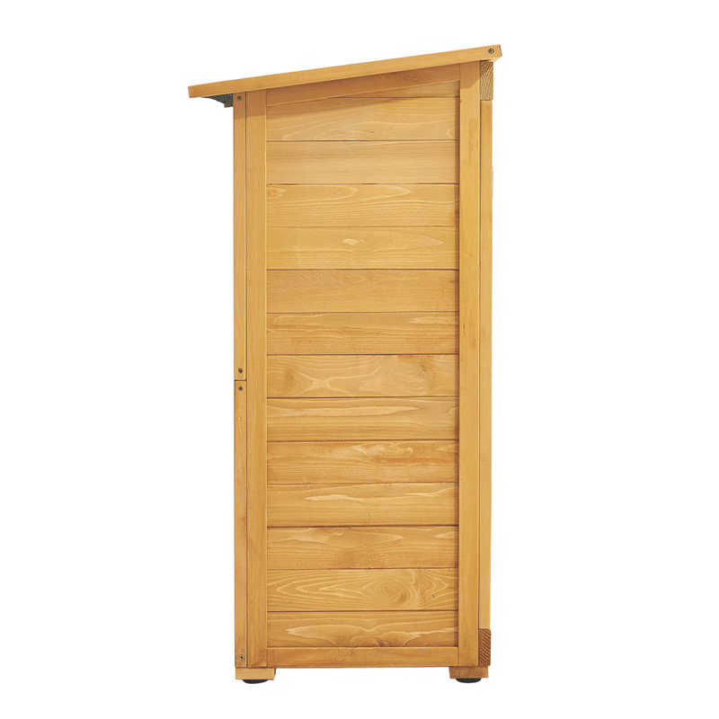 Outdoor Solid Wood Storage Cabinet Garden Tool Shed