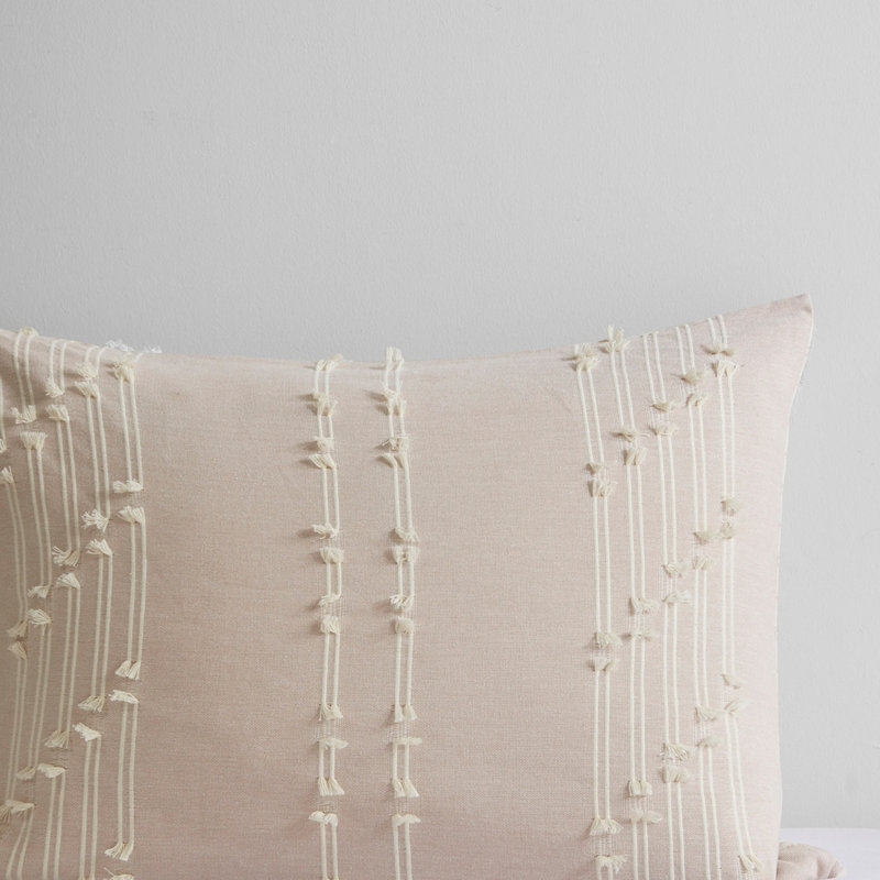 Ensemble d'édredon en jacquard de coton 3 pièces rosé, Très grand édredon