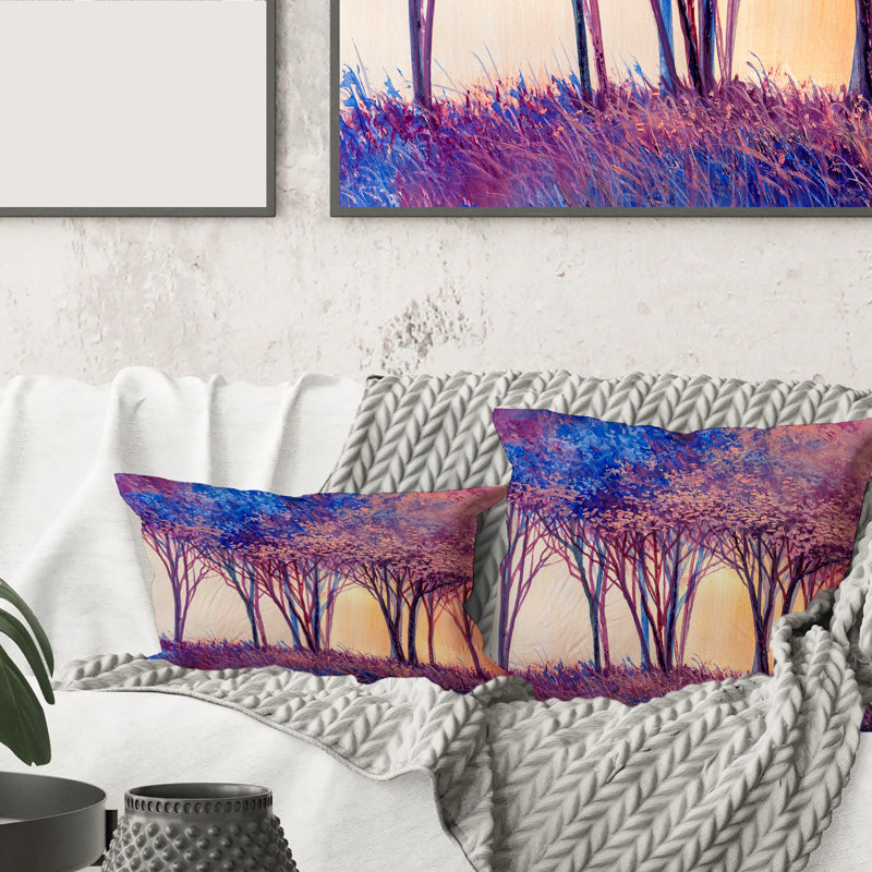 Housse et insert de coussin rectangulaire Trees Forest Landscape