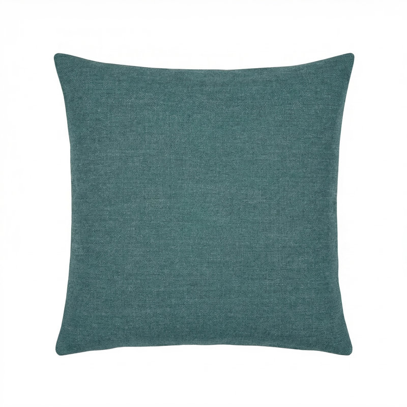 24X24 Fitted Down Feather Throw Pillow, Square 20", Green Toile 2, Feather