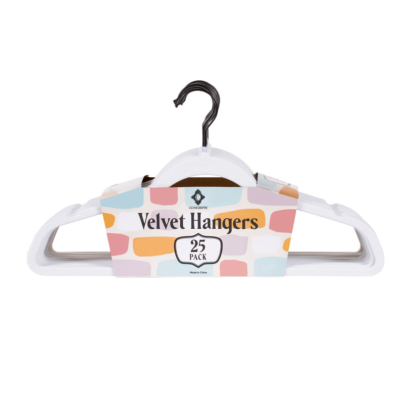 Cintre standard en plastique, Blanc / noir