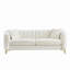 Canapé surdimensionné en chenille avec assise profonde, support en mousse haute densité, pieds en métal doré et design moderne capitonné pour le salon ou la chambre à coucher.-1026241739-1026241743