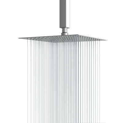 Tête de douche à pluie réglable en acier inoxydable