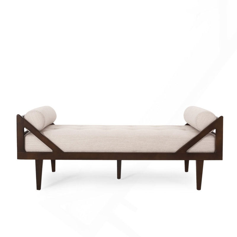 Briarmeade Upholstered Chaise Lounge, Beige Polyester Blend