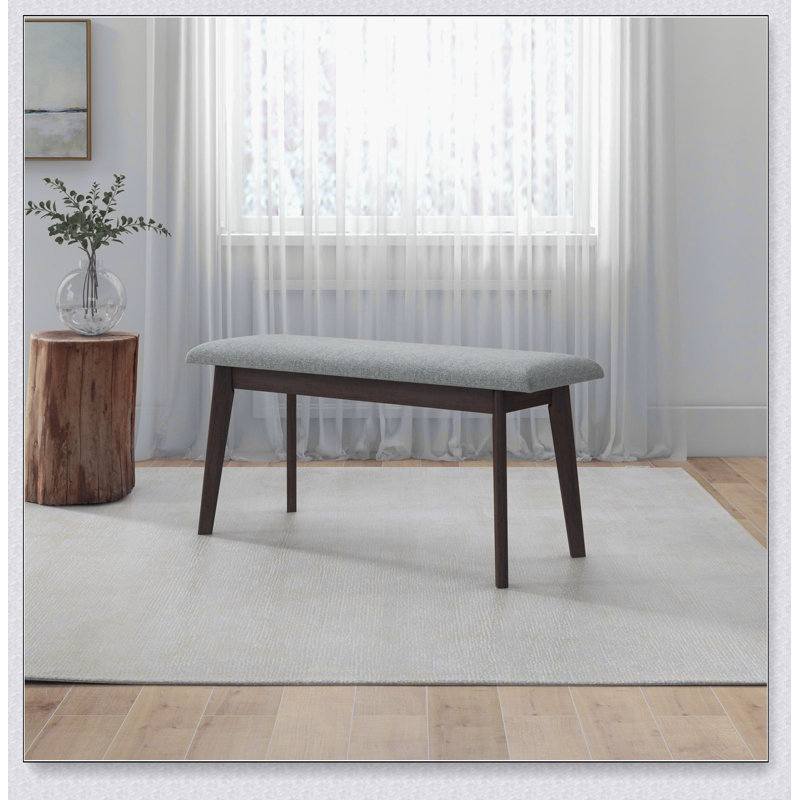 Banc rembourré en bois massif Carlos