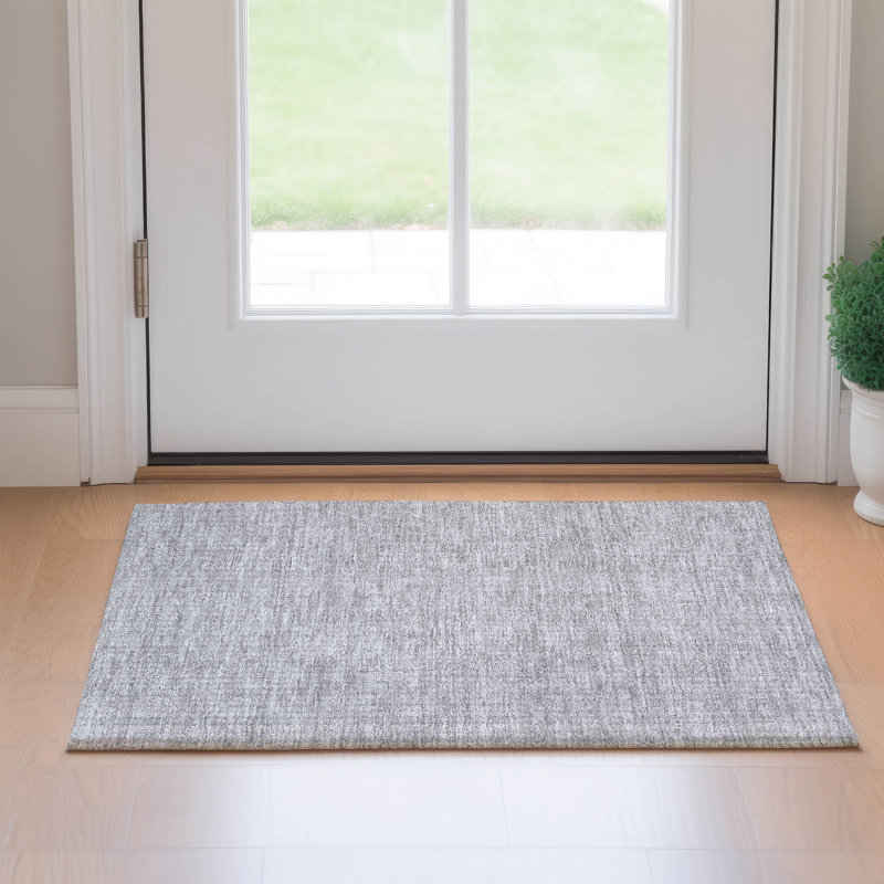 Premium Machine Washable Prisco Silver Rug, Rectangle 1'8" x 2'6"