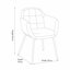 Bendte 40cm H Upholstered Metal Upholstered Back Accent-97650179
