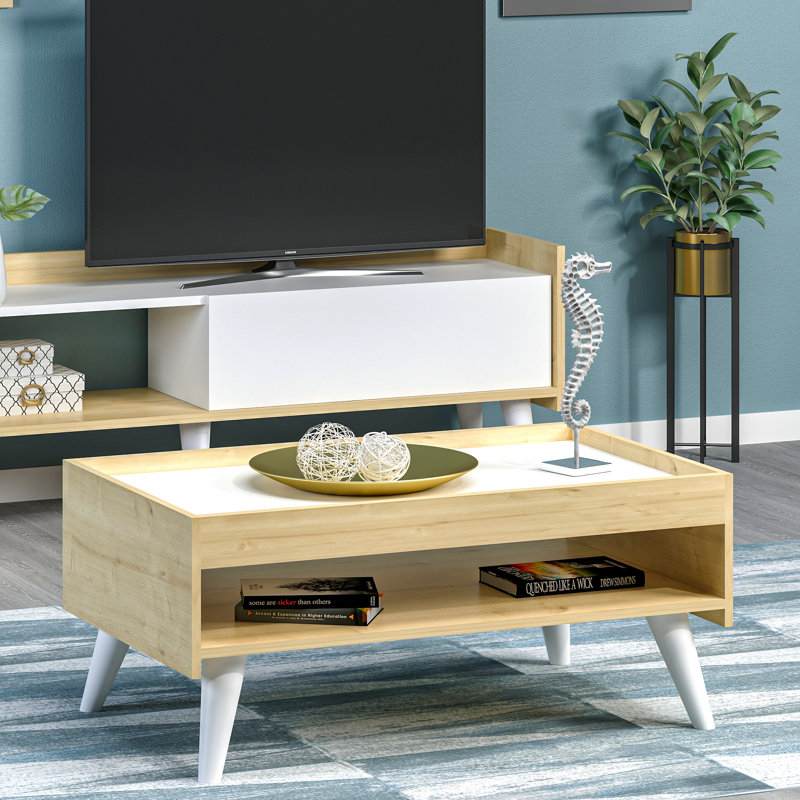 Burnette Four Leg Coffee Table with Storage
