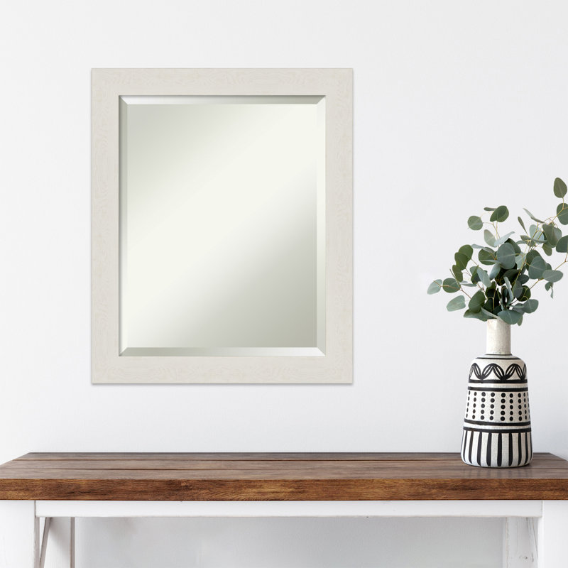 Josheph Flat Wall Mirror, 23.5" x 19.5", White