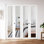 Portes pliantes en verre à miroir 1-Lite 78 po avec quincaillerie d'installation pour porte d'une hauteur de 80 po