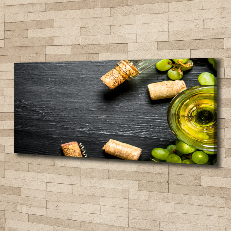 White Wine and Fruits 1 Piece Wrapped Canvas Wall Art