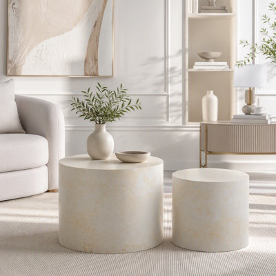 Ensemble de 2 tables basses rondes Nesting
