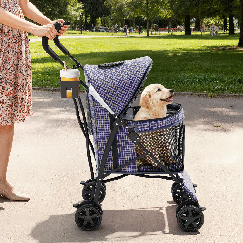 Pet Stoller Dog Cat Stoller Comfortable Lightweight Stroller With Adjustable Canopy