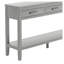 Console de 59,1 po avec 3 tiroirs et tablette inférieure ouverte en MDF gris pour le salon