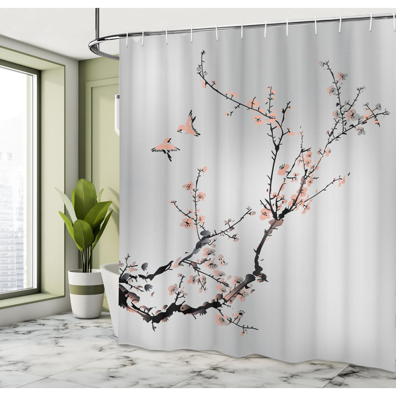 Ensemble de rideau de douche et crochets de la nature, H 75 po x l 69 po, Coquille d'œuf foncé