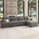 Anureet L shaped Modular Sectional Sofa Gray Sofa with Chaise