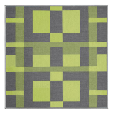 Tapis gris à carreaux lavable à la machine