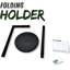 2 Porte-papier hygiénique sur pied noir en acier inoxydable avec réserve pour 4 rouleaux, finition thermolaquée
