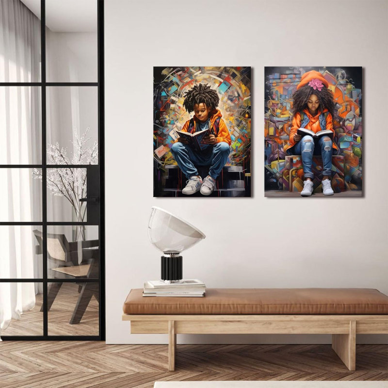 2 Piece Wrapped Canvas Wall Art