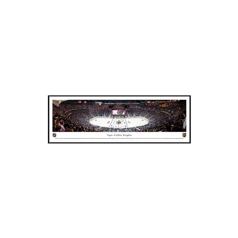 " Vegas Golden Knights " by James Blakeway, White, 13.75" H x 40.25" W x 0.88" D
