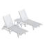 Chaise longue inclinable longue de 78,2 po avec table Laguna-83561602