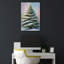 Reproduction d'art coloré, arbre d'hiver coloré, paisible et serein arbre de Noël pin, forêt, paysage-130680541