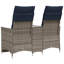 Canapé de patio inclinable 2 places Vidaxl-116119988-116119992