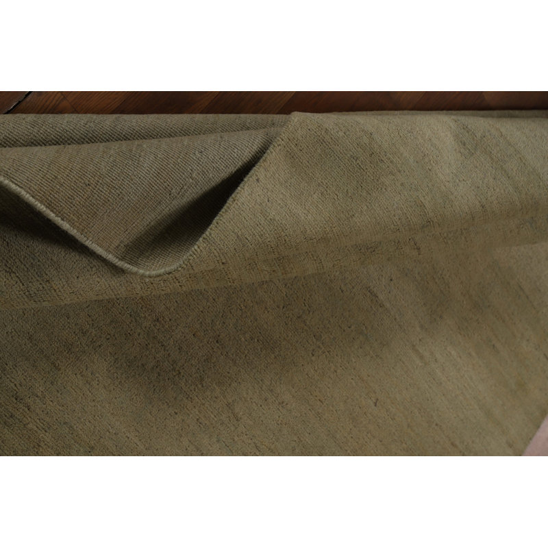 Tapis oriental moderne vert sauge Gabbeh 5 x 7