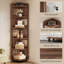 Bibliothèque 71,65 "de haut à 6 niveaux de style brun rustique pour coin salon, bureau, chambre à coucher
