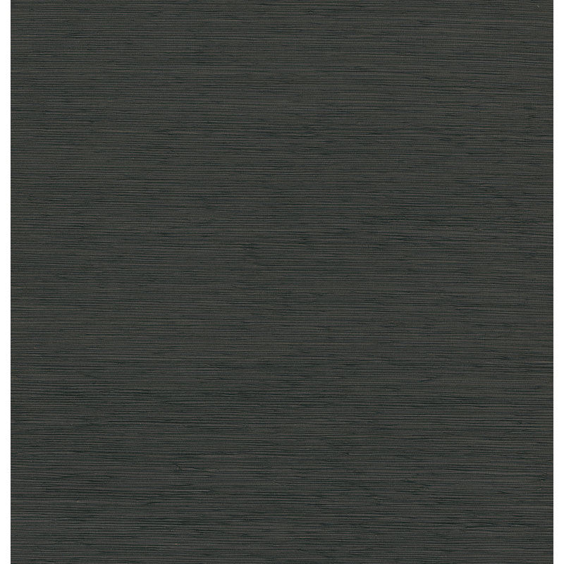 Loom Abstract Grass Cloth Wallpaper Roll, Charcoal, 20.5" W x 33' L