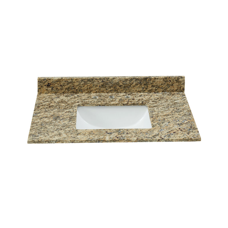 Comptoir de meuble-lavabo en granite 37 po avec évier et dosseret Santa Cecilia, Sainte-Cécile