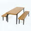 1 table à manger + 2 bancs à manger