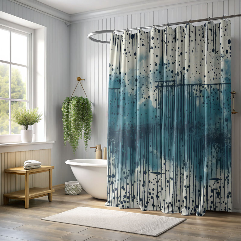 Hartwin Shower Curtain, 74"H x 71"W