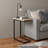 24" White Metal End Table