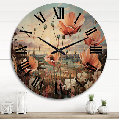 Très grande horloge murale Peach