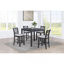 Mobilier de salle à manger 5 pièces Table de salle à manger 4 chaises d'appoint en bois d'hévéa
