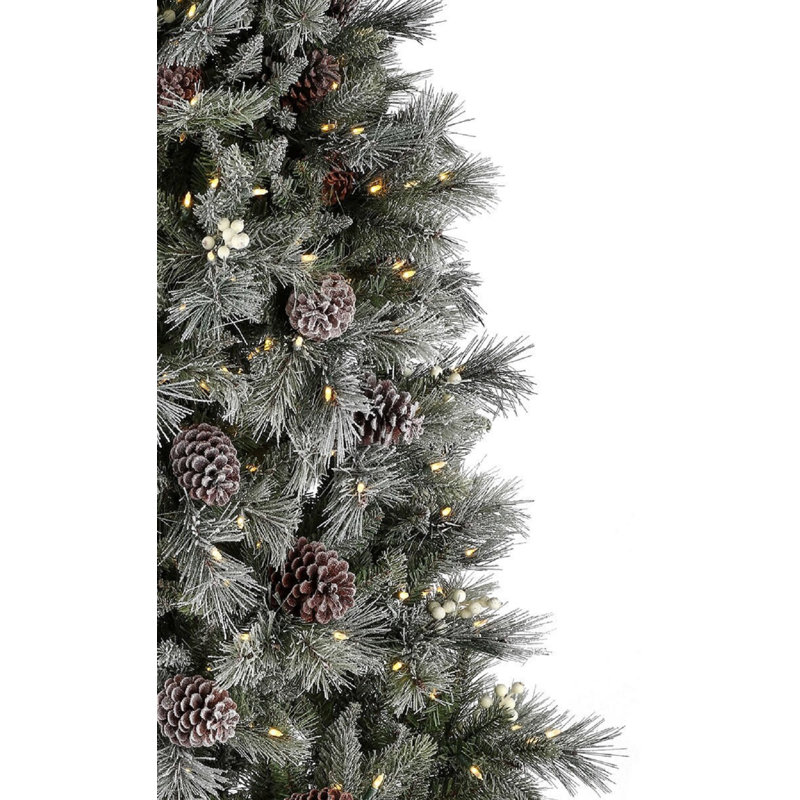 Lighted Artificial Pine Christmas Tree, 9' H