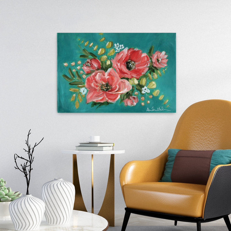 Art floral contemporain, H 24 po x l 16 po