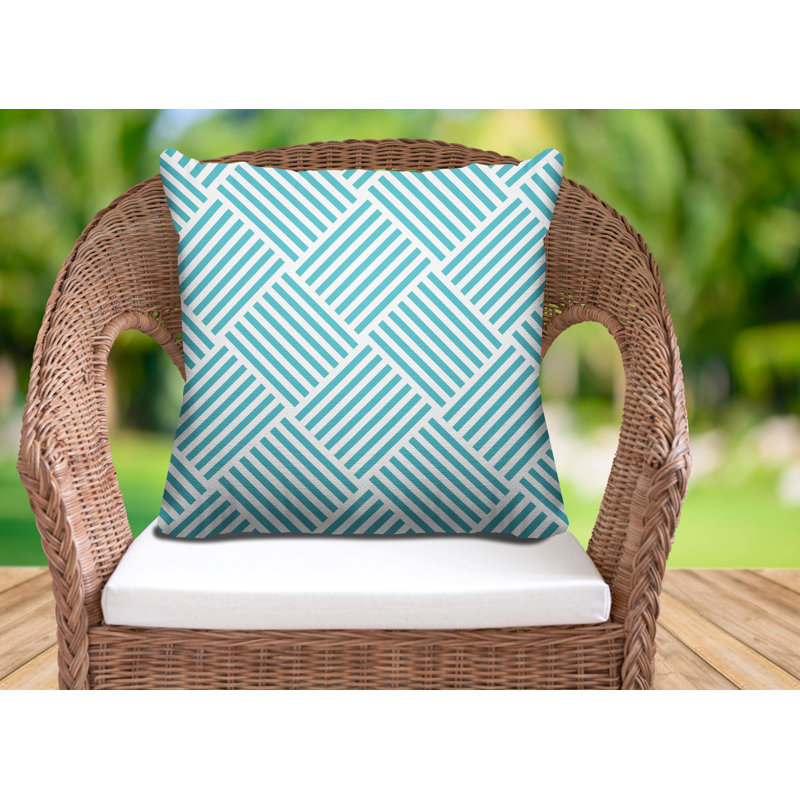 Housse et insert de coussin extérieur Langley, H 17 po x l 17 po, Turquoise