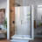 DreamLine Unidoor 49 - 50 inch W x 72 inch H Frameless Hinged Shower Door with Shelves in Matte Black-121985773-124542453