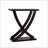 Modern Console Table With Curved Intersecting Legs And Spacious Top In Distressed Grey-105500660