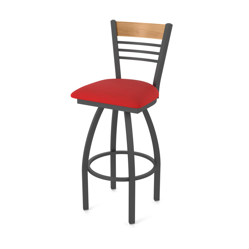 Tabouret tournant 880 Eleanor, Étain, Rouge, Très grand (assise de 36 po de hauteur)