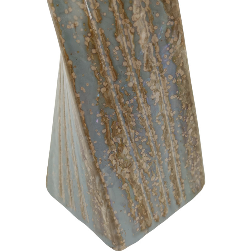 Vase en grès cérame avec goutte à goutte - Accent décoratif moderne pour la décoration intérieure, H 11 po x l 4 po x P 4 po