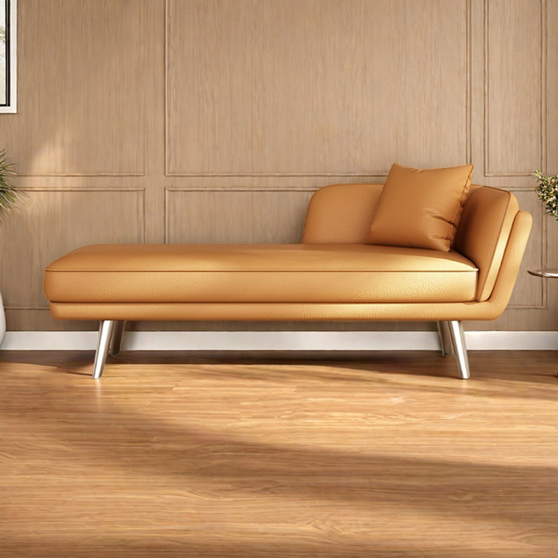 Méridiennes modernes d'intérieur avec pieds en métal, Orienté à droite, Orange
