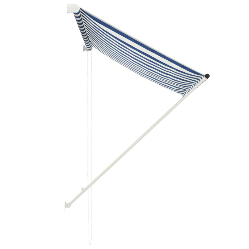 Dakota Fields 1.5cm W x 1.5cm D Blue/White Cover Retractable Patio Awning