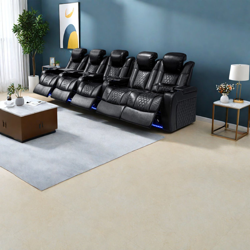 Fauteuils inclinables en cuir de qualité supérieure avec fonctions réglables pour le cinéma maison