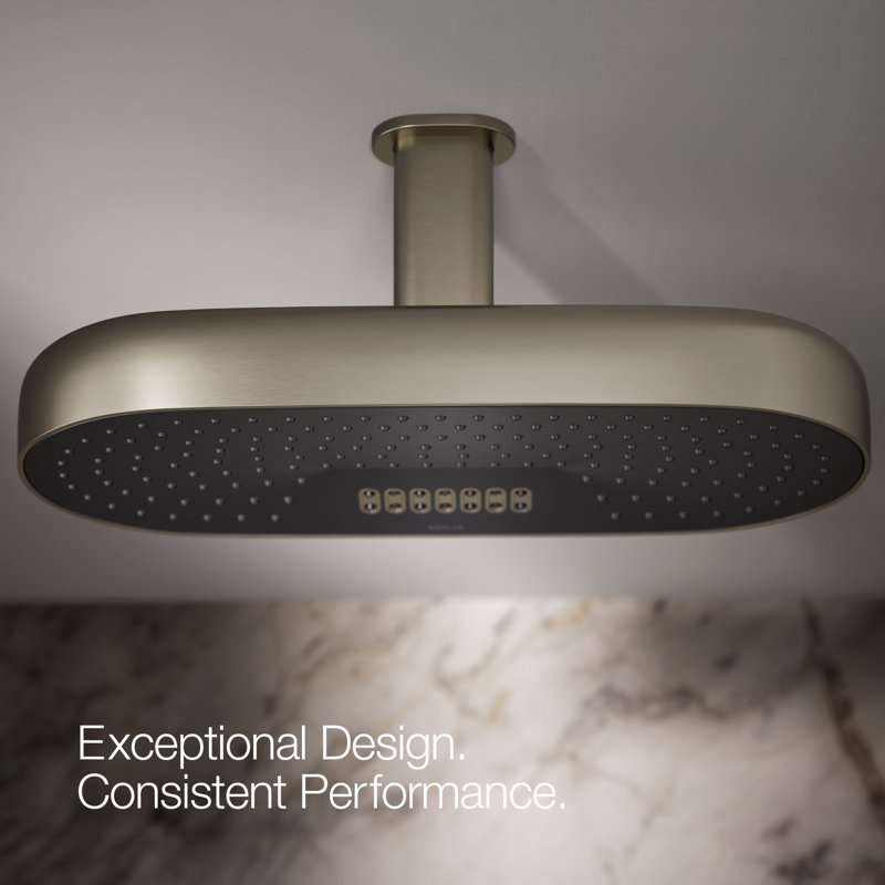 Statement™ 18" 2.5 GPM Oblong Rainhead, Vibrant  Brushed Nickel