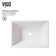 Vinca 18" L x 14" W x 5" H Rectangular White Matte Stone™ Vessel Bathroom Sink with 11" H Faucet